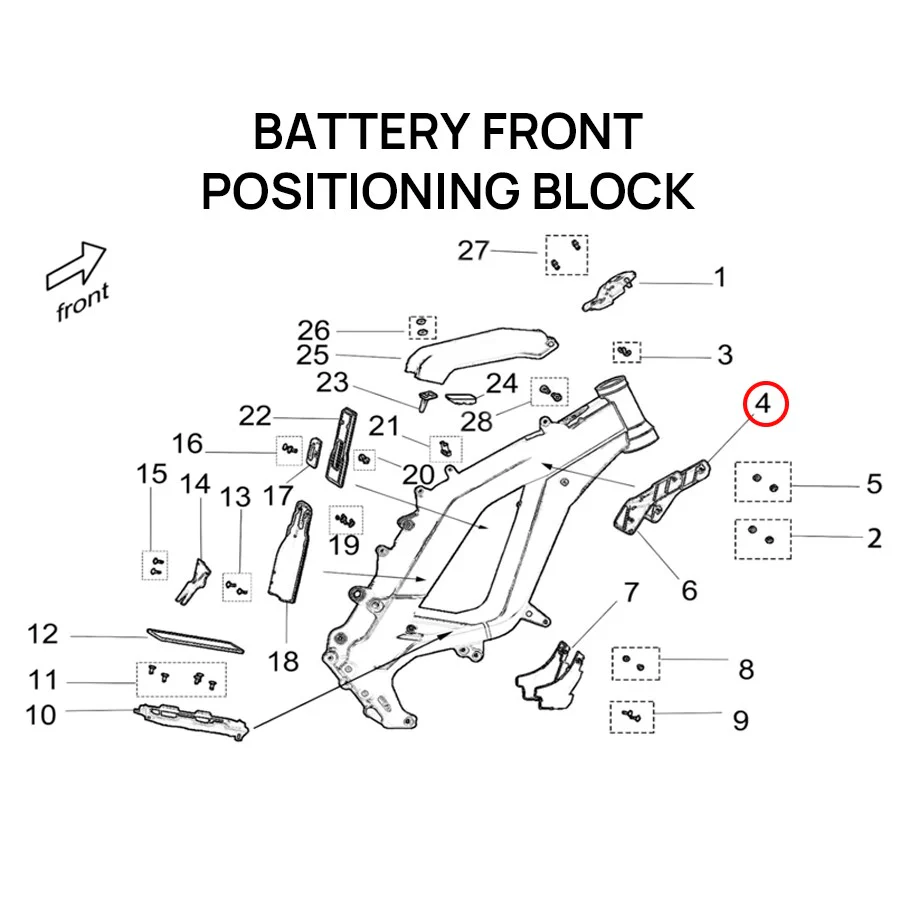 Surron Light Bee X/L1E - Battery L Positioning Block (MPC:32356-YQ2A-0000)