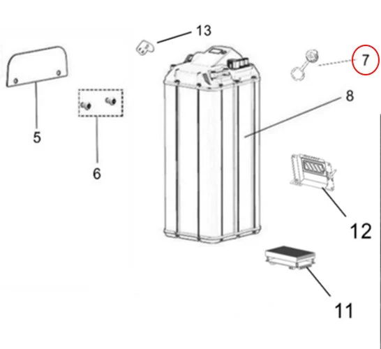 Surron Light Bee X/L1E - Charging port cap (MPC:26351-YQ2A-0000) - Image 2