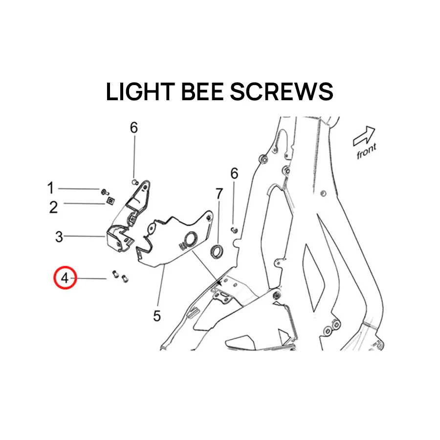 Surron Light Bee X/L1E - L Battery Lock Cover (MPC:32351-YQ2A-0000)