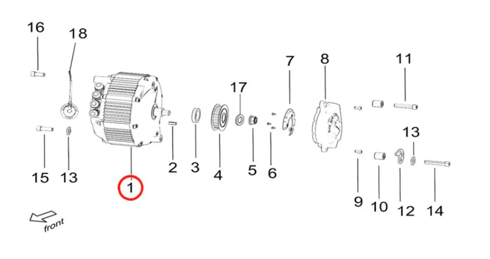 Surron Light Bee X/L1E - Motor Assembly (MPC: 11100-YQ2A-Z1) - Image 3