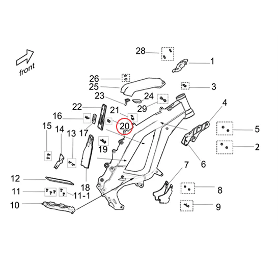 Surron Light Bee X/L1E - Nut B2012 M5 (MPC:B2-012-05-F2)(Packed in 10s)