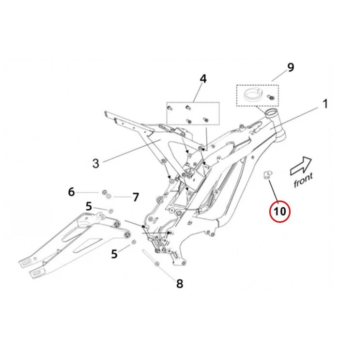 Surron Ultra Bee X/R/HP - P Clip 95 (MPC:81137-YQ2A-0000)(Packed in 10s)