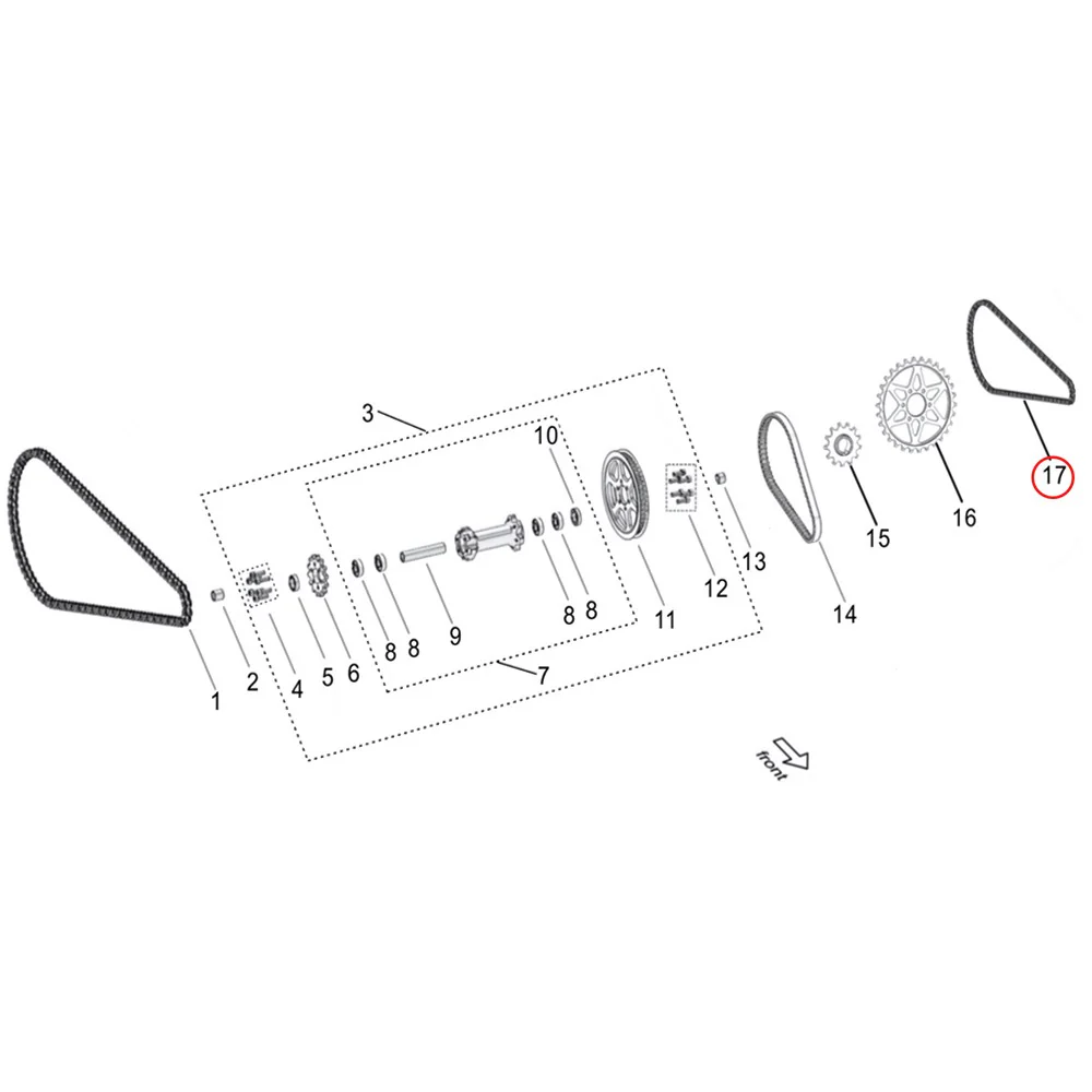 Surron Light Bee X/L1E - Primary Chain (420-42links) (MPC:13117-YQ2A-0000) - Image 2
