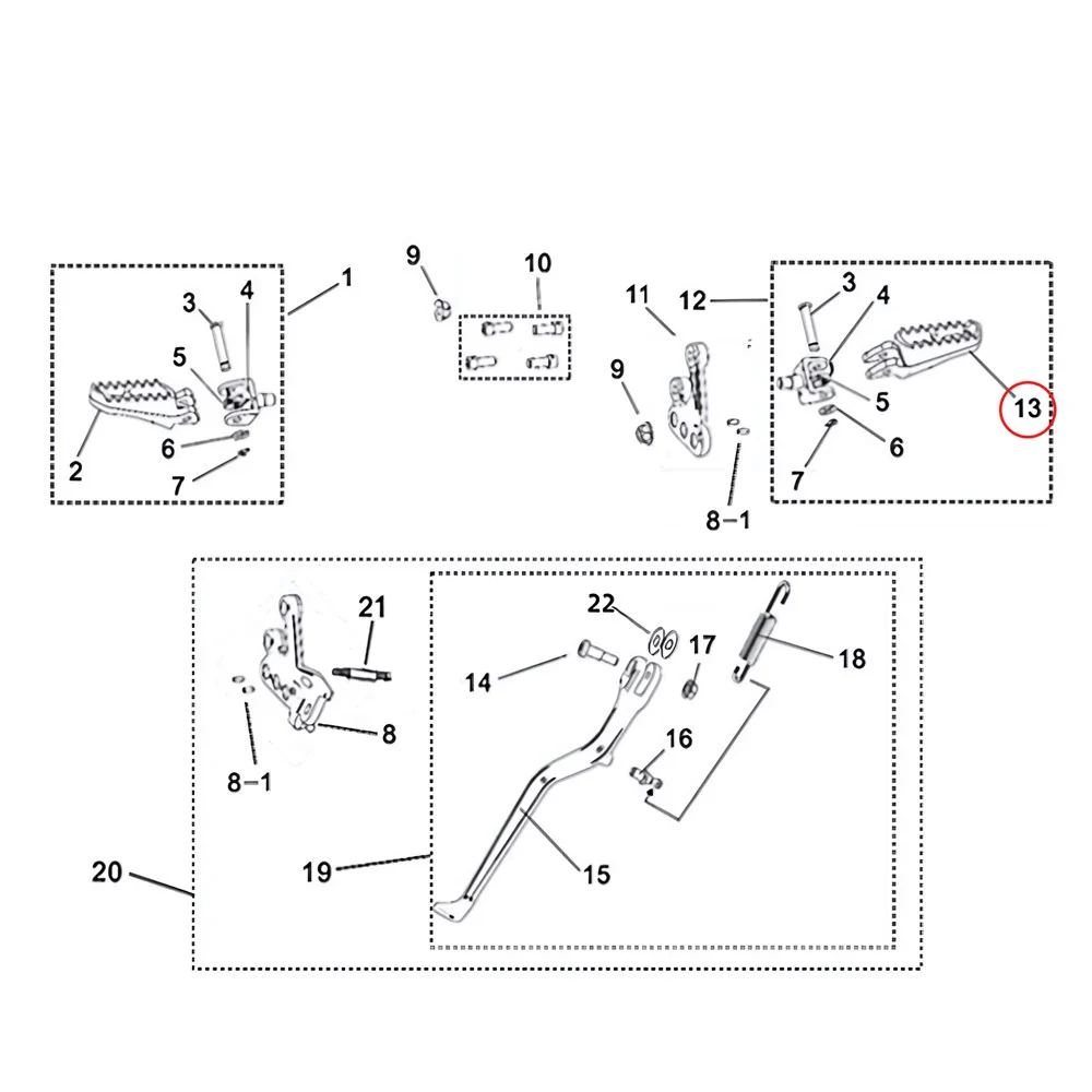 Surron Light Bee X/L1E - Right Footpeg (MPC: 42211-YQ2A-0000) - Image 3