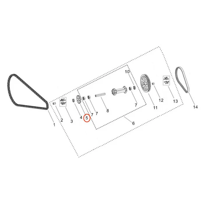 Surron Light Bee X/L1E - Secondary Drive Sprocket (14T) (MPC: 13105-YQ2A-0000) - Image 3