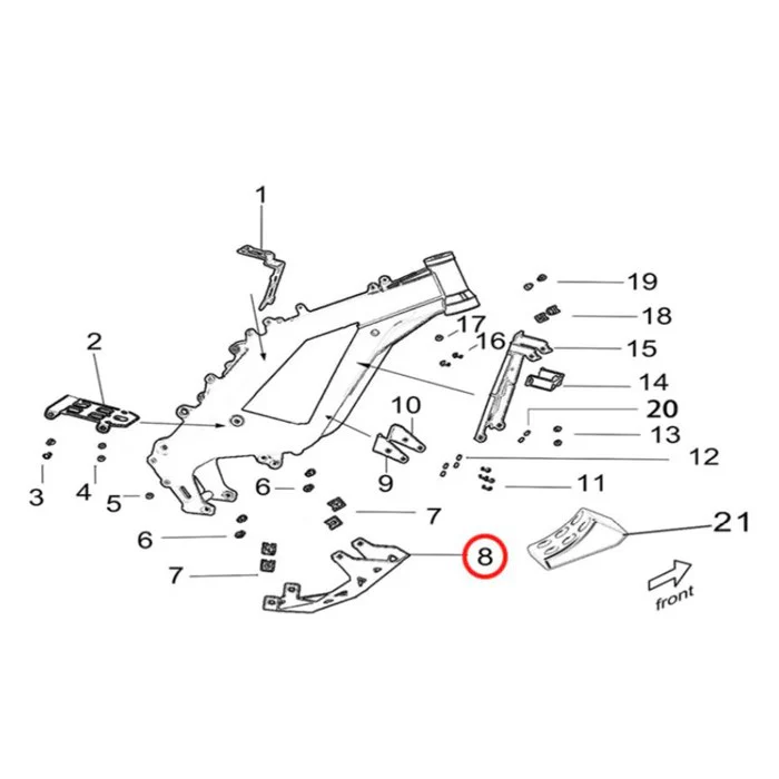 Surron Light Bee X/L1E - Skid plate (MPC: 41750-YQ2A-0000) - Image 3