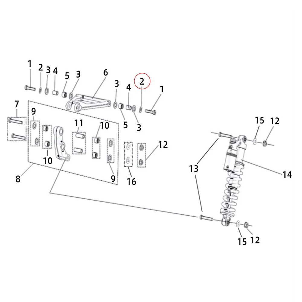 Surron Light Bee X/L1E - Washer B4001 d8 (MPC:B4-001-08-F2)(Packed in 10s)