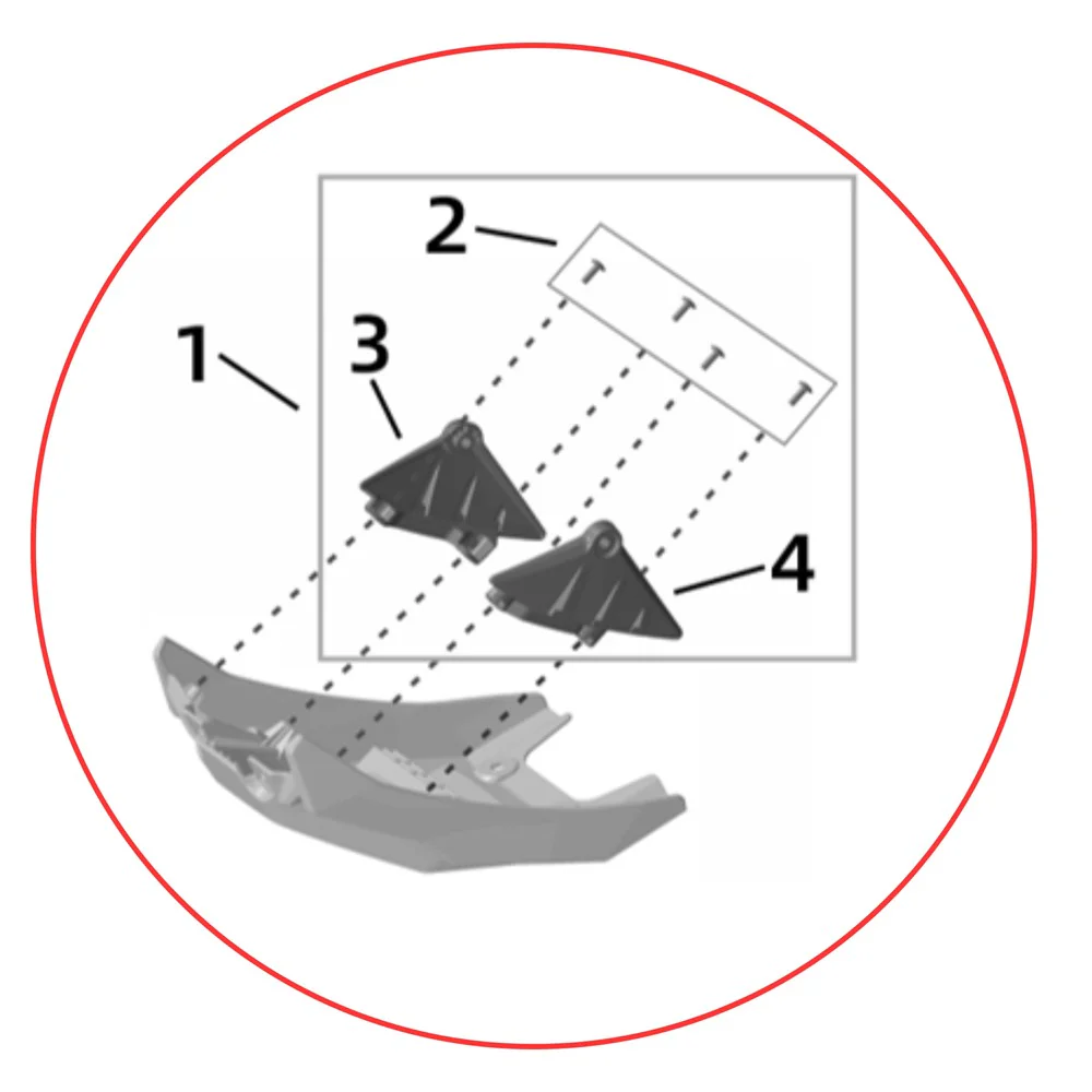 Surron Ultra Bee X/R/HP -Frame Support Bracket Protector Black (black) Assy. (MPC:41754-YQ5A-Z1-Y4)